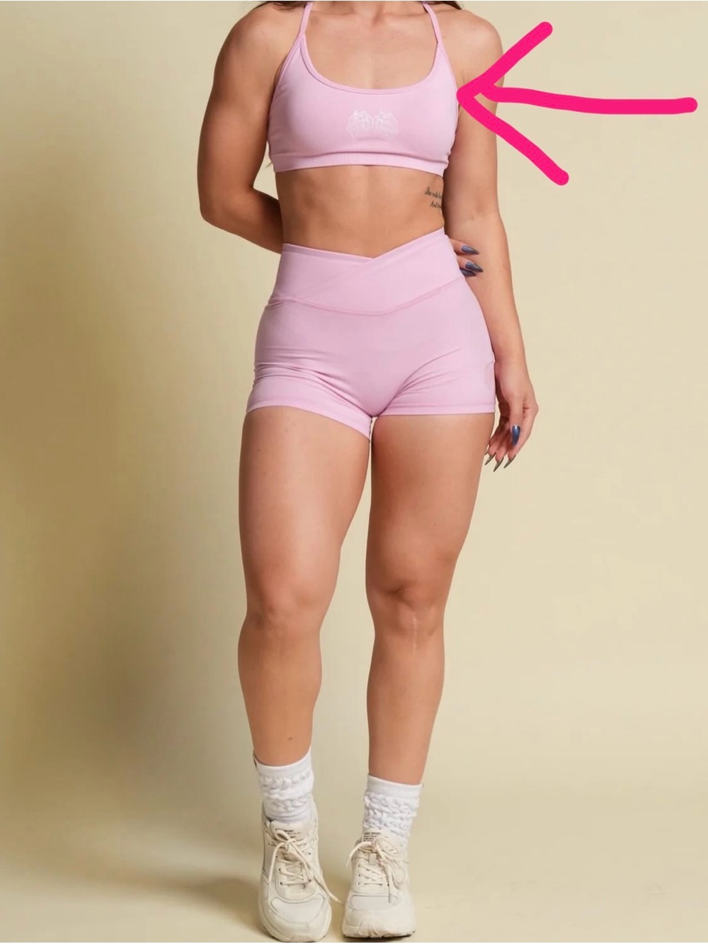 Darc Sport “Layla” Soft Seamless Bra Pink Pearl - Large